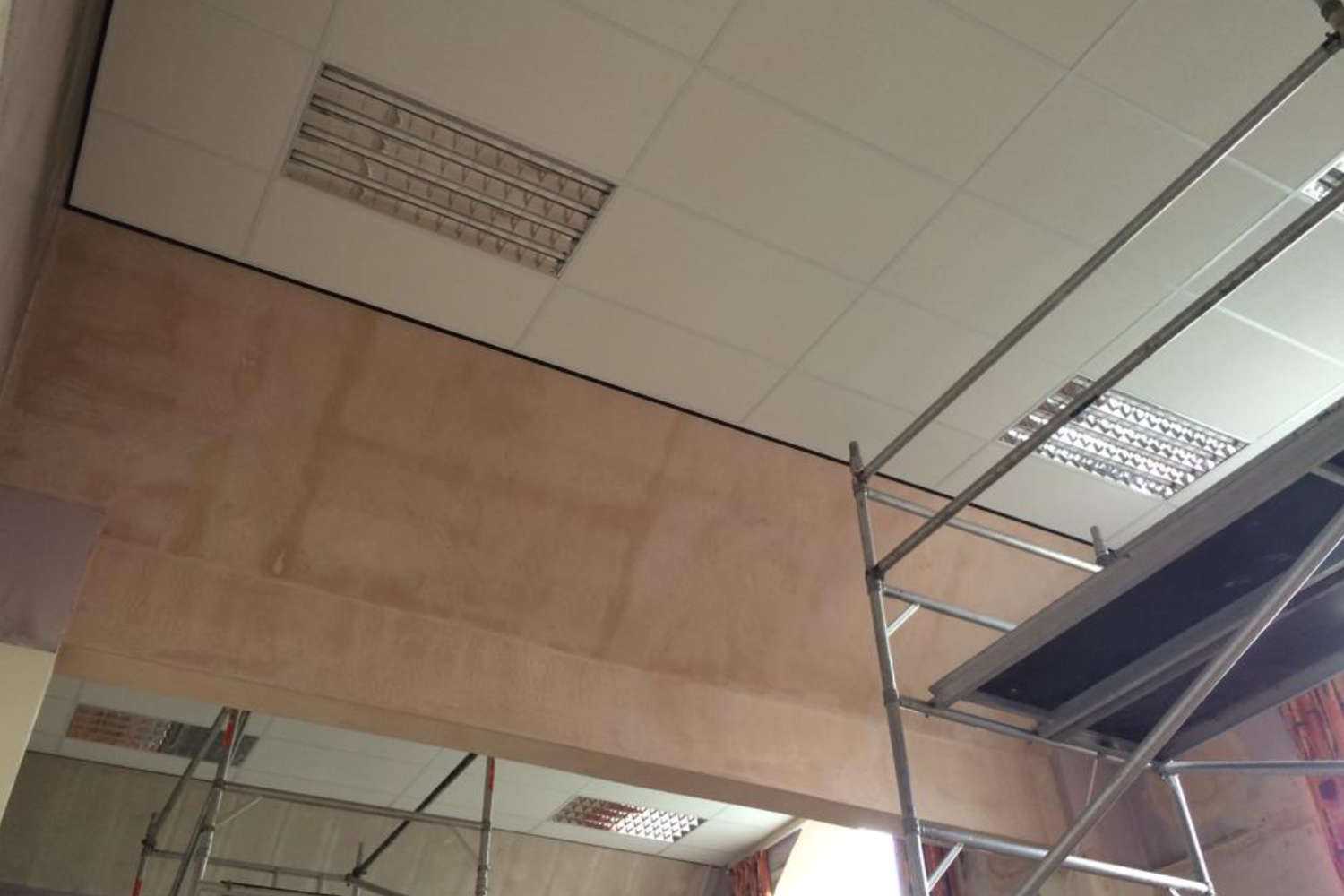 School Maintenance contractors - new suspended ceiling- Grange Moor Primary School - Greater Manchester