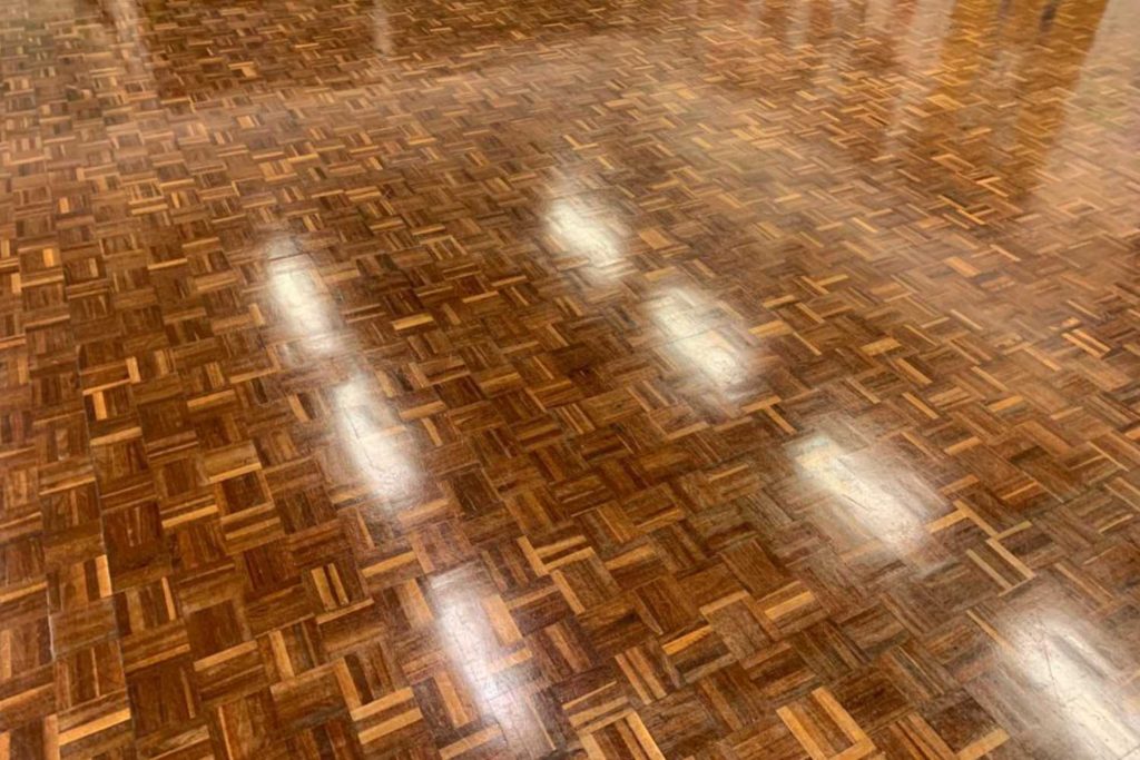 W&W School Maintenance Contractor wood floor sand and polish at Bucktonvale Primary School in Carrbrook - Greater Manchester